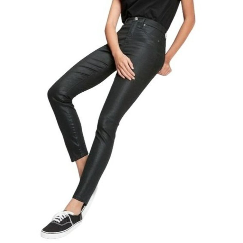 Gap True Skinny High Rise Metallic Jeans